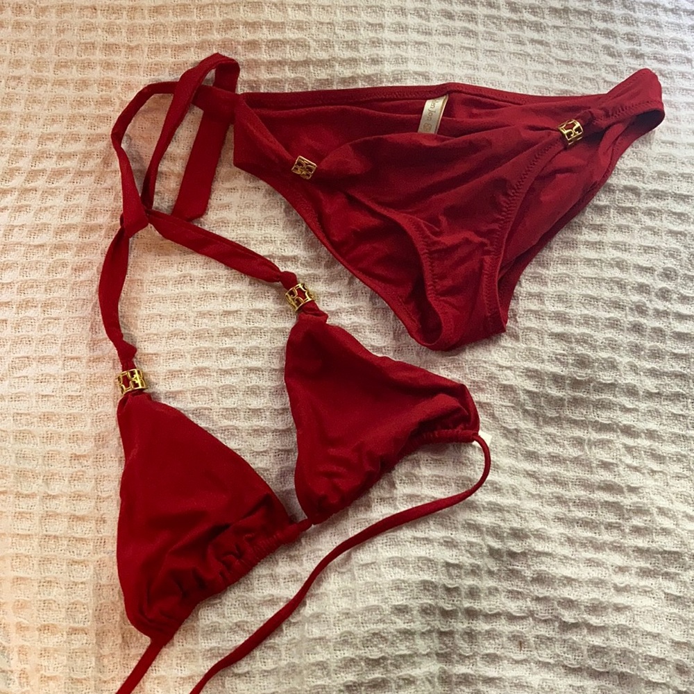 Helen Jon Red Bikini Top